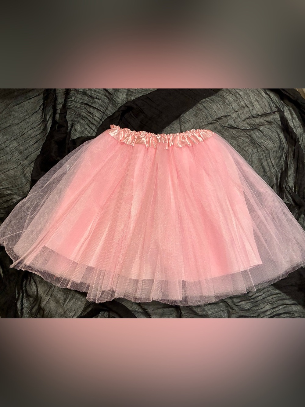 Pink Tulle Skirt with Satin Lining